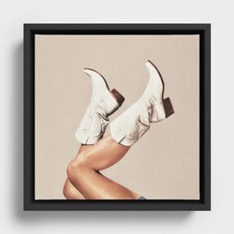 These Boots - Neutral / Beige Framed Canvas