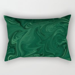 Modern Cotemporary Emerald Green Abstract Rectangular Pillow