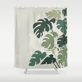 Cat and Plant 47 Shower Curtain