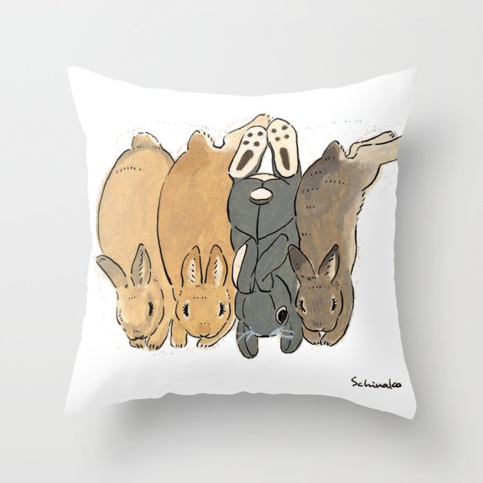 They Love Ikea Bunny Stuffy Throw Pillow By Schinako Society6