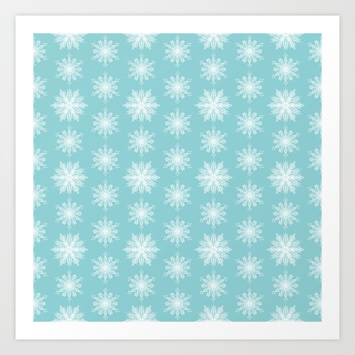 Frosty Snowflakes Art Print