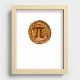 Funny Pi Day T Shirt with Pi Symbol on a Photo Pie Recessed Framed Print