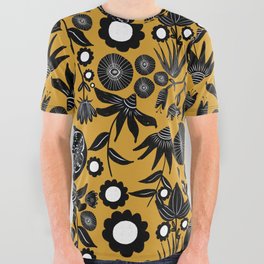 Adventure in the field of flowers - Yellow All Over Graphic Tee