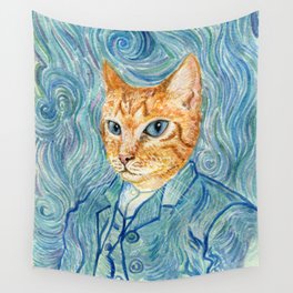 Kitten van Gogh Wall Tapestry