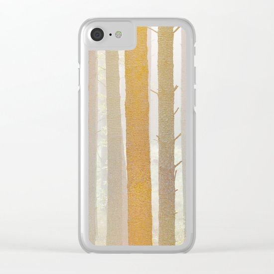 Golden Winter Forest 2 Clear iPhone Case