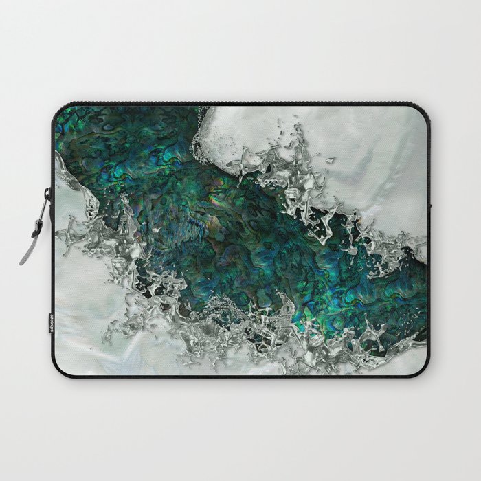 Abalone Shell Pearl and Silver 1 Laptop Sleeve