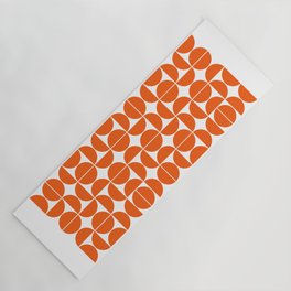 Mid Century Modern Geometric 04 Orange Yoga Mat