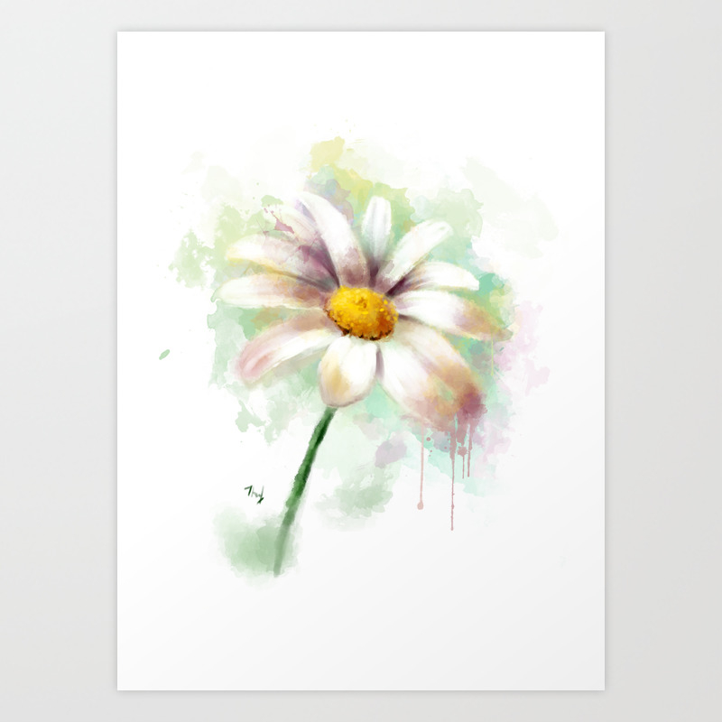 Watercolor Daisy