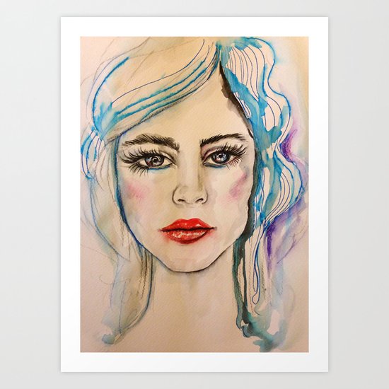 Girl Portrait Art Print
