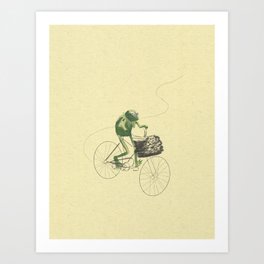 A Bike Ride with Kermie Art Print
