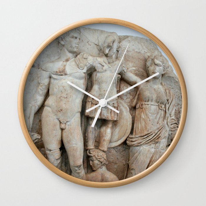 Augustus and Victory Sebastion Relief Classical Art Wall Clock