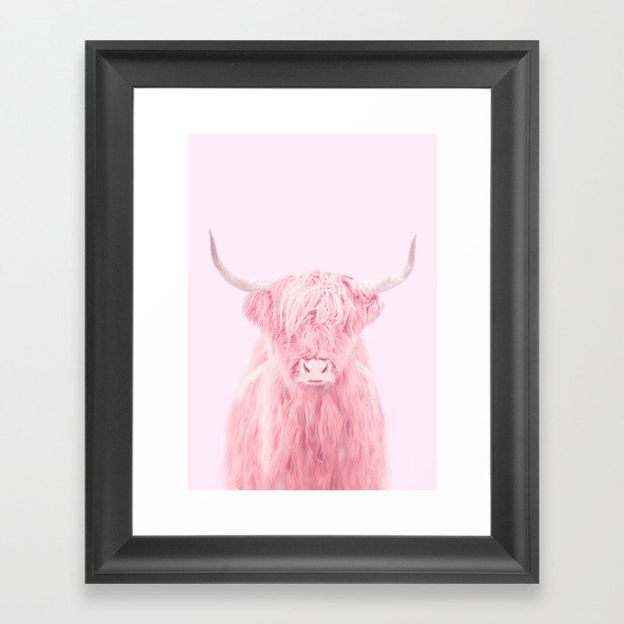 HIGHLAND COW Framed Art Print by Paul Fuentes Society6