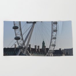 Great Britain Photography - London Eye In The Afternoon Beach Towel