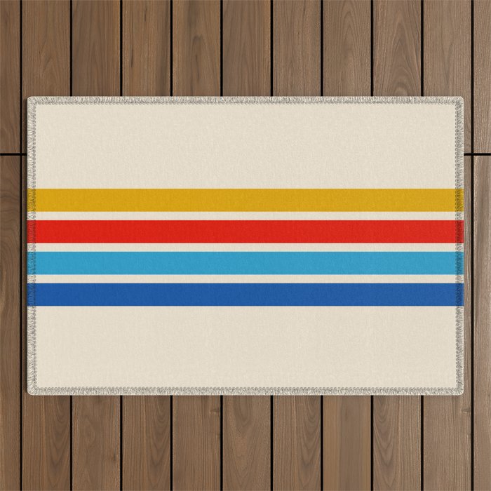 Naosuke - Classic Retro Stripes Outdoor Rug