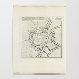 Plattegrond van Stettin, ca. 1702, Laurens Scherm, 1702 - 1703 Poster