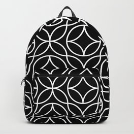 Noughts&CrossesB&W Backpack | Sacredgeometry, Circle, Geometry, Graphicdesign, Retro, Modern, Vesicapisces, Pattern, Shapes, Geometric 