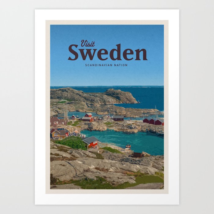 Visit Sweden Art Print