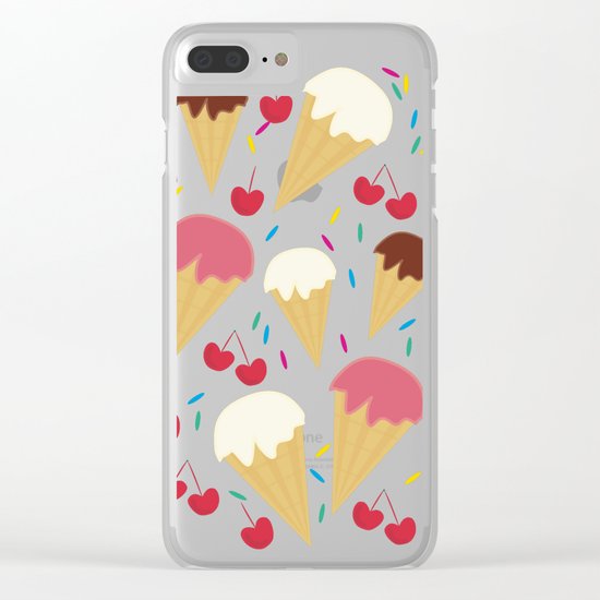 Ice Cream Cones Clear iPhone Case