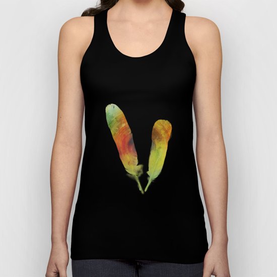 Feather colour splash Unisex Tank Top