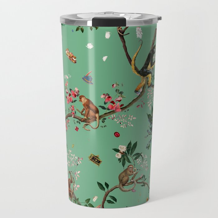 Monkey World Green Travel Mug