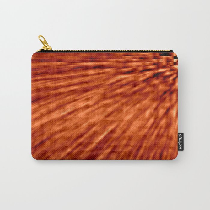 Burnt Orange Pixel Wind Carry-All Pouch