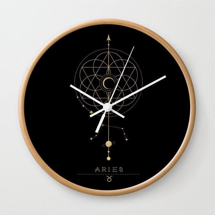 Aries Zodiac Constellation Wall Clock