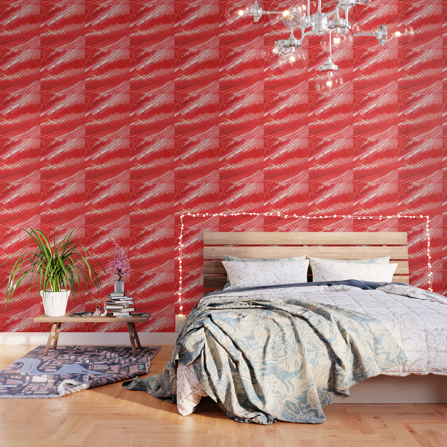 Red dragon skin Wallpaper by ON THE ROAD | Society6