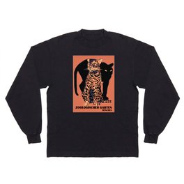 Retro vintage Munich Zoo big cats Langarmshirt | Leopard, Germany, Coral, Aapshop, Tiger, Drawing, Zoo, Wild, Panther, Aap 