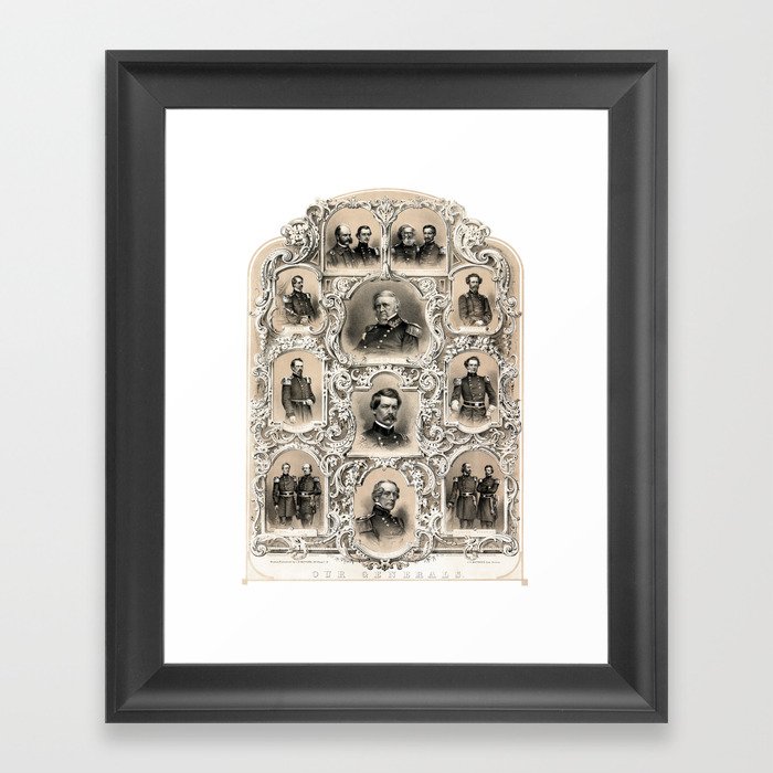 Our Generals Union Civil War Framed Art Print By Waris Our Generals Union Civil War Framed Art Print By Waris Society6