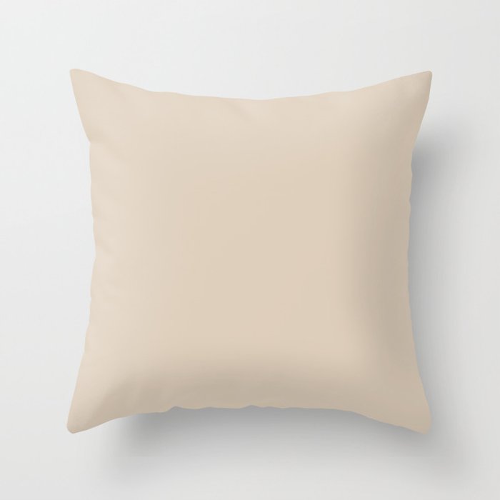 Monochrome collection Beige Throw Pillow