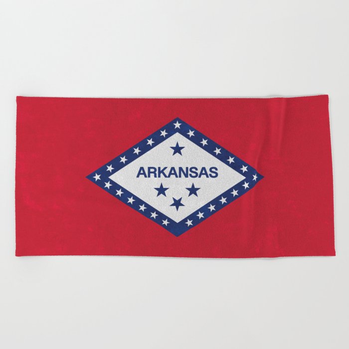 Flag of Arkansas Beach Towel
