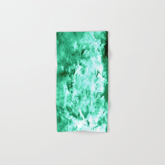 Sea Green Nebula Waves Hand & Bath Towel