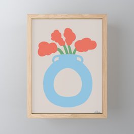 Blue Hollow Vase Framed Mini Art Print