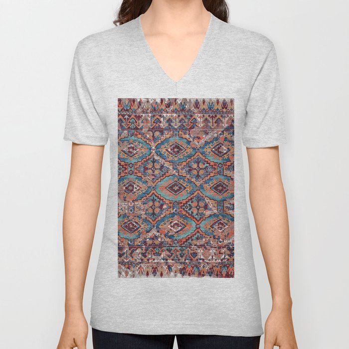 Heritage Bohemian Design V Neck T Shirt