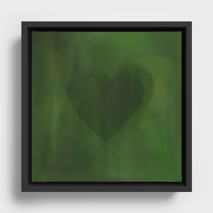 My Heart is Green II Framed Canvas