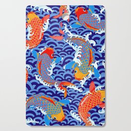 Koi fish / japanese tattoo style pattern Cutting Board
