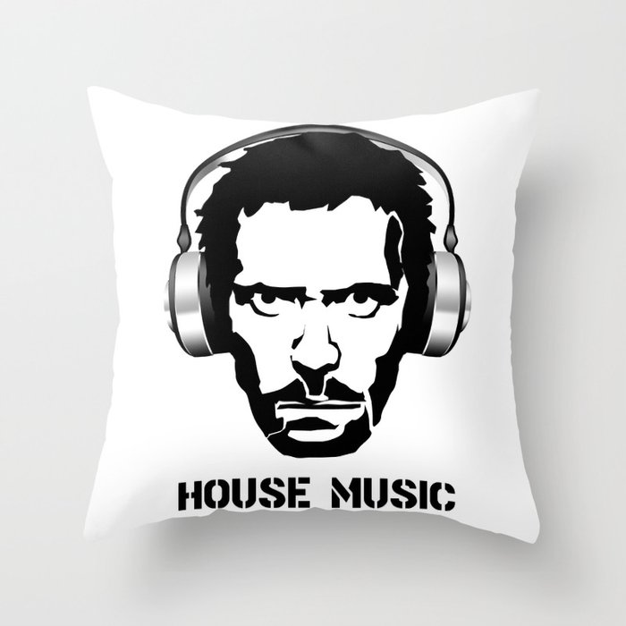 Dr House Music Throw Pillow