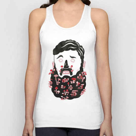 Mushroom Beard Dude Unisex Tank Top