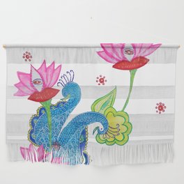 Lotus Peacock Wall Hanging