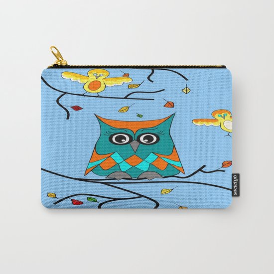 Owl And Birds Carry-All Pouch