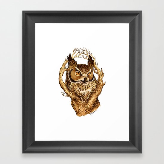 Great Horned Owl Framed Art Print