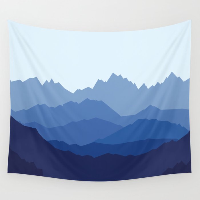 Blue Mountain range Wall Tapestry