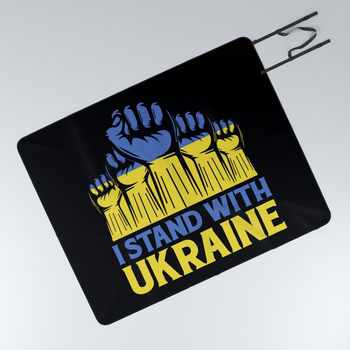 I Stand With Ukraine Picnic Blanket