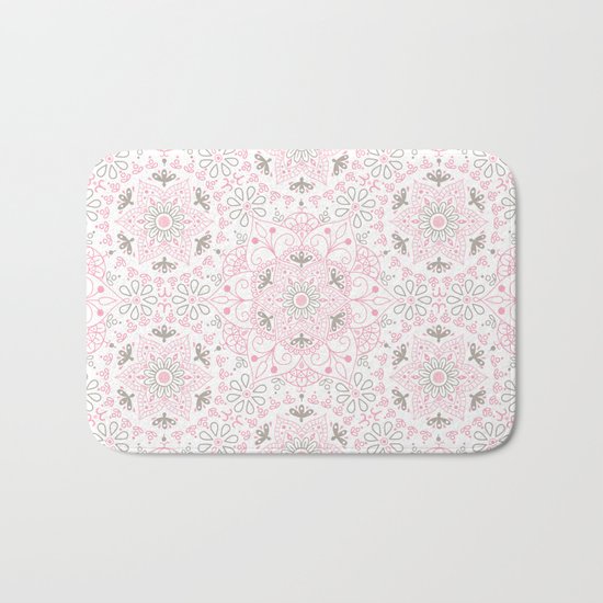 Mandala_Rose-Warm Gray Bath Mat