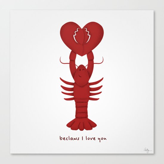 Loving Lobster Canvas Print
