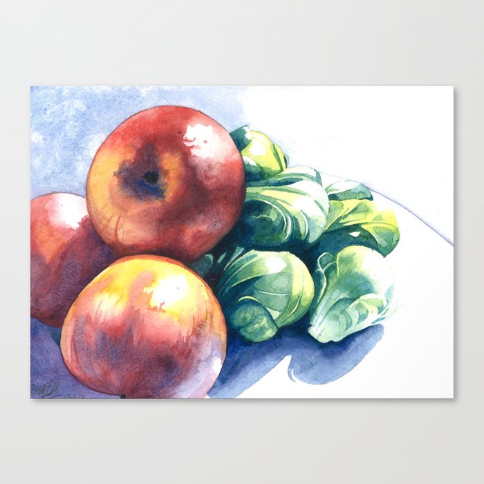 Apples and Sprouts Canvas Print