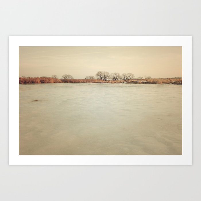 Frozen river Art Print