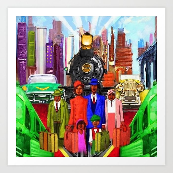 African American Masterpiece 'The Great Migration' portrait painting