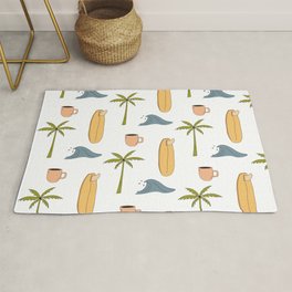 Coastal & Coffee Pattern Rug