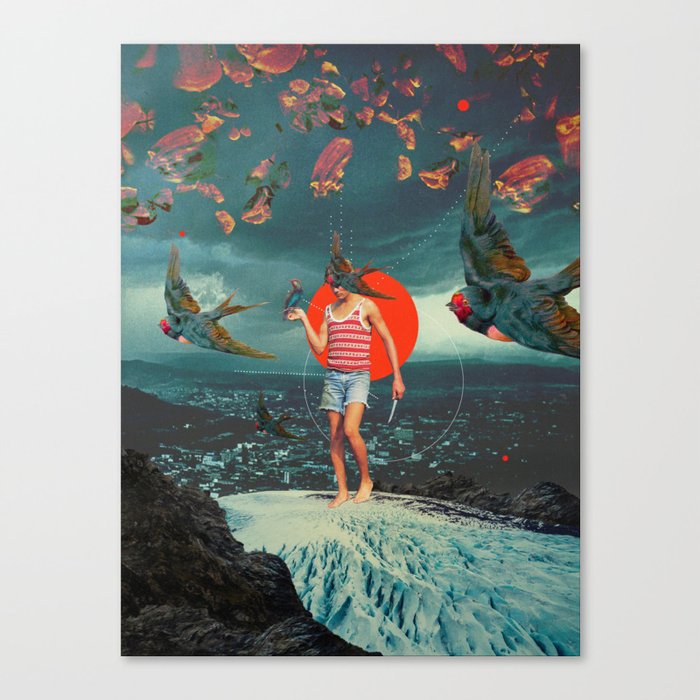 The Boy and the Birds Canvas Print